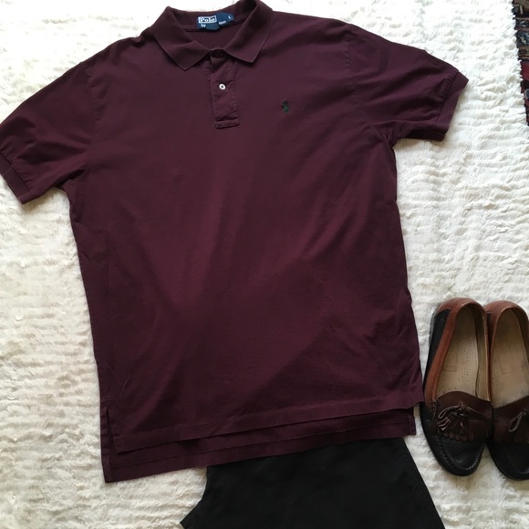 mens burgundy ralph lauren shirt